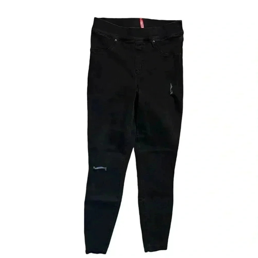 SPANX Black Skinny Pants Stretchy Material